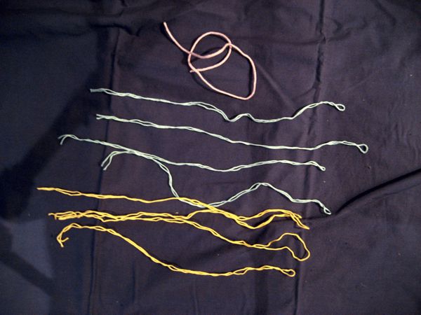The materials for the first warp